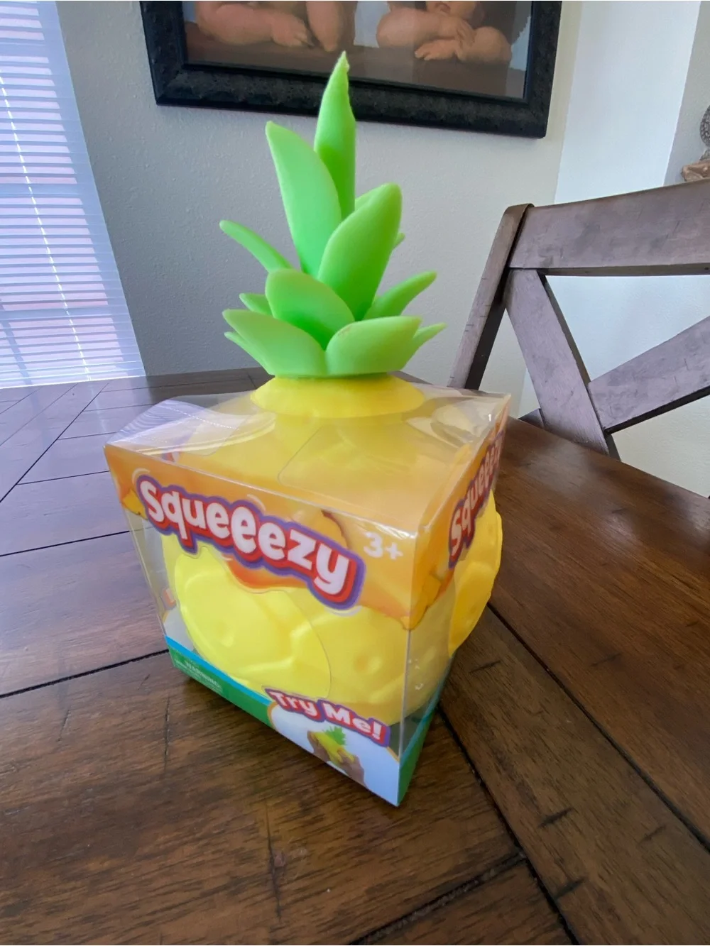 Pineapple Squeezable Toy - Yellow & Green